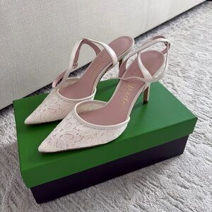 Never Worn- Kate Spade White Lace Women's Heels